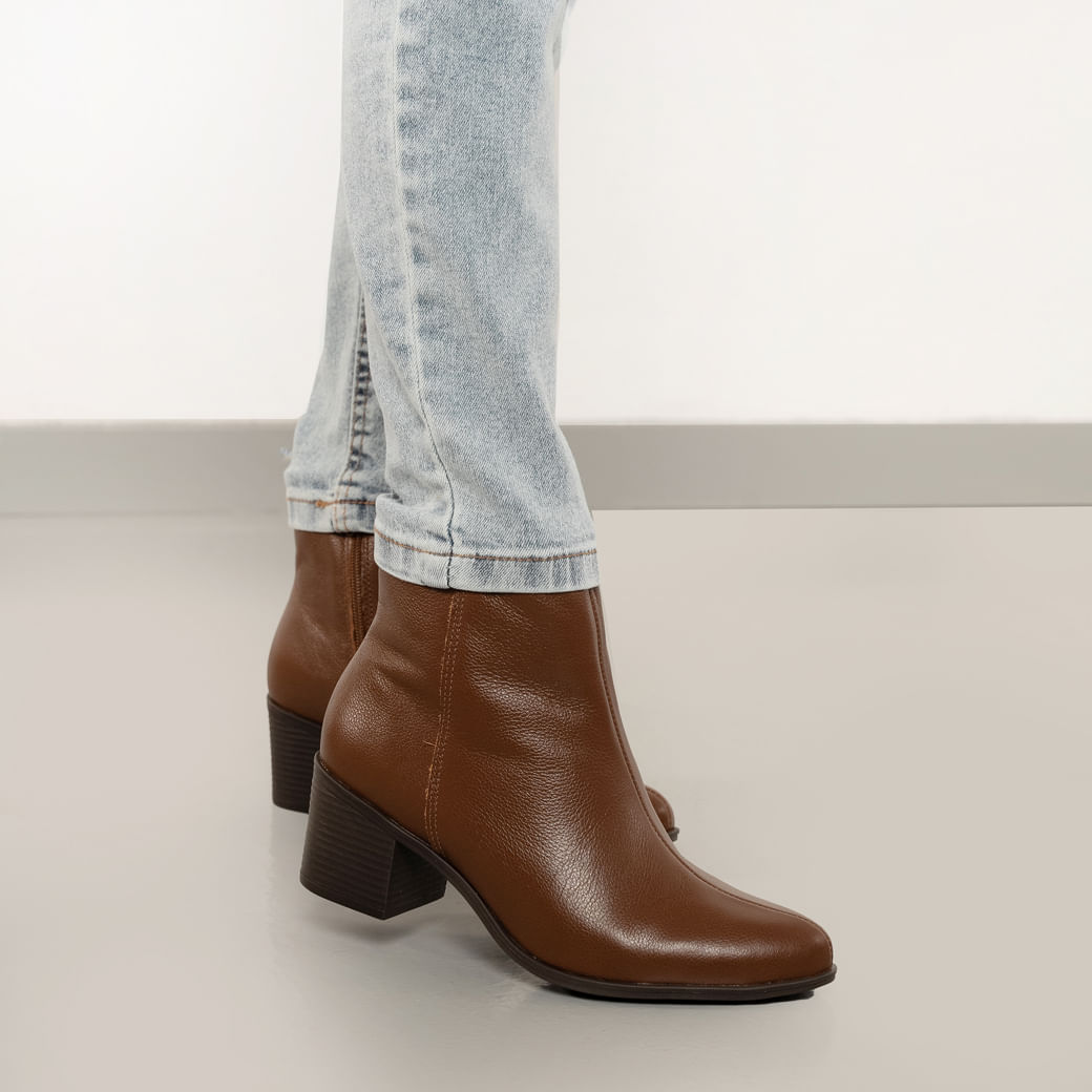 Via Marte Bota 066010-01 Mascavo Couro Atenas -9-